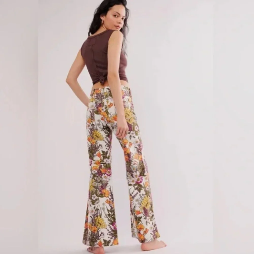 Wrangler Orange and Cream Boot Cut Flare Pants - Picture 4 of 11